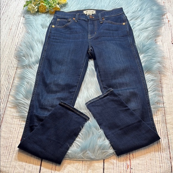Madewell 10” High Rise Skinny Jeans Dark Wash sz 25 - Picture 1 of 8